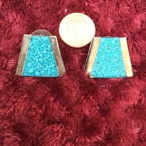 Mexican sterling turquoise earrings
